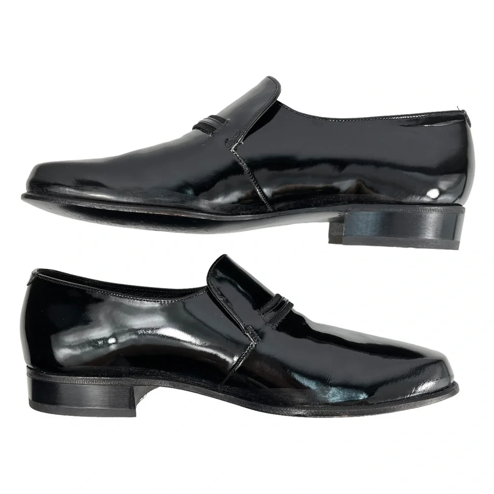 Florsheim Imperial | Men’s 7E | Black Patent Leather Slip On Loafer Shoes‎